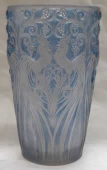 Rene Lalique Vase Coqs Et Raisins