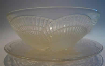 Rene Lalique Bowl and Plate Set Coquilles