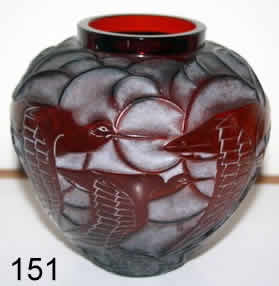 Rene Lalique Vase Courlis