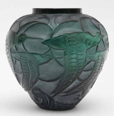 Rene Lalique Vase Courlis