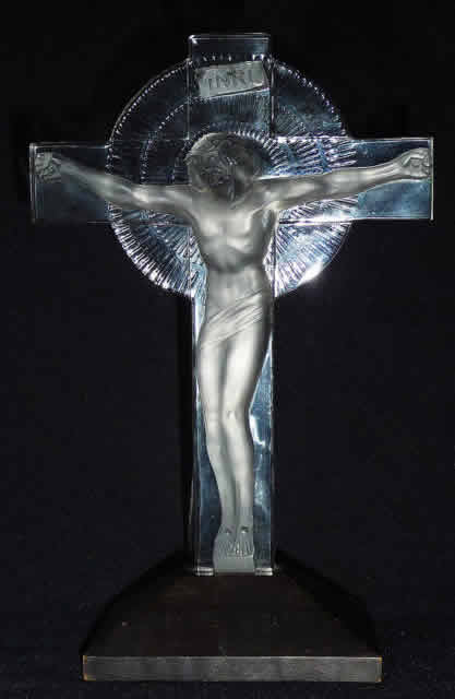 Rene Lalique Statue Crucifix