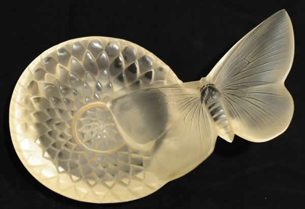 Rene Lalique Ashtray Dahlia Et Papillon