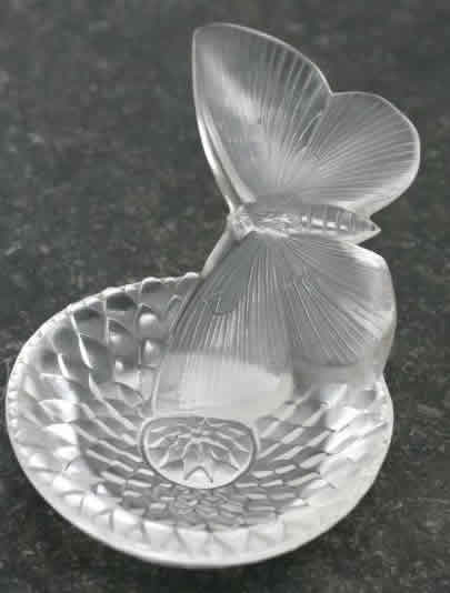 Rene Lalique Ashtray Dahlia Et Papillon