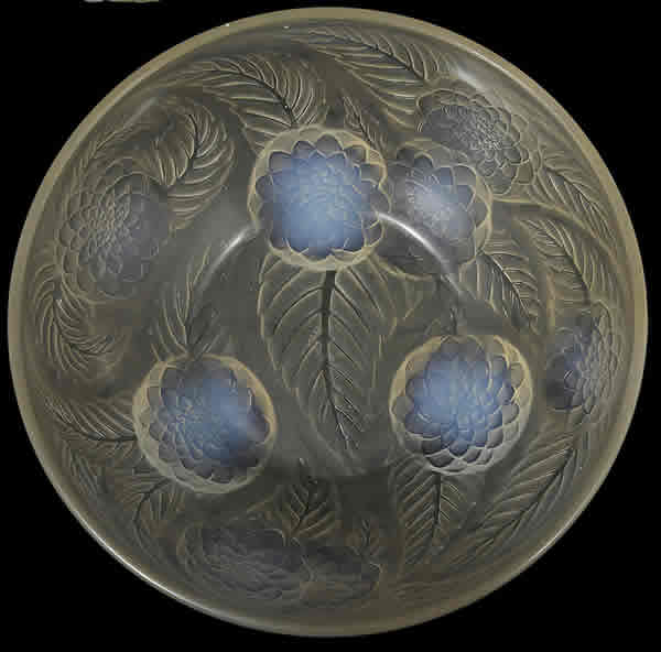 Rene Lalique Bowl Dahlias