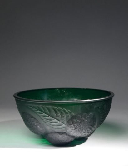 Rene Lalique Bowl Dahlias