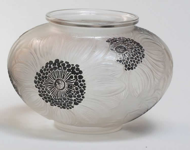 Rene Lalique Vase Dahlias