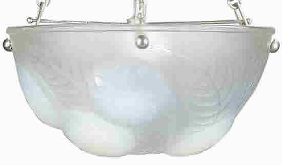 Rene Lalique Hanging Light Fixture Dahlias