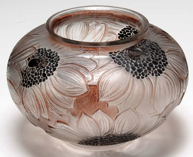 Rene Lalique Vase Dahlias