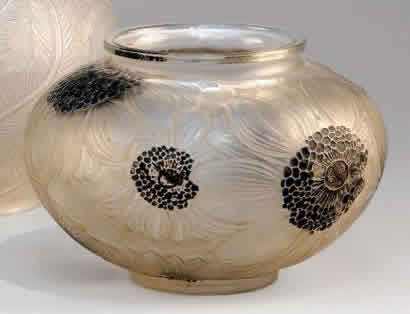 Rene Lalique Vase Dahlias