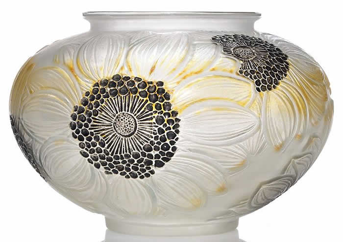 Rene Lalique Vase Dahlias