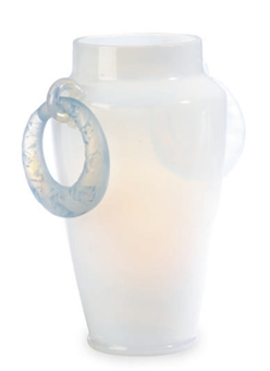 Rene Lalique Vase Deux Anneaux Lezards