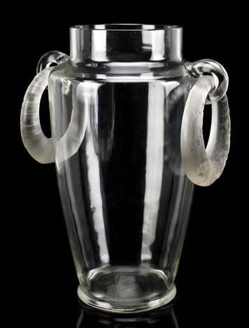 Rene Lalique Vase Deux Anneaux Lezards