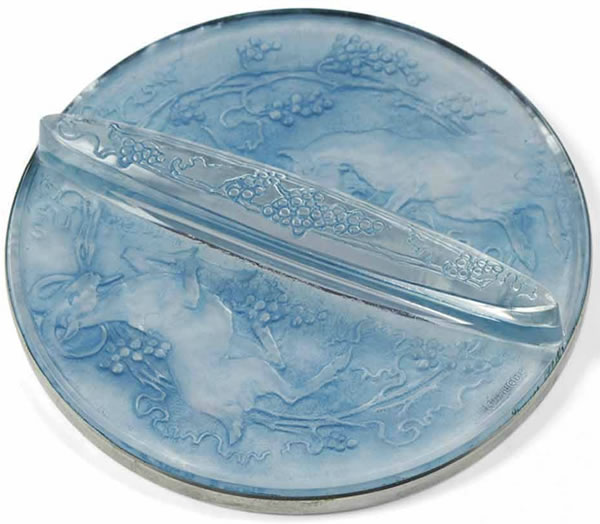 Rene Lalique Hand Mirror Deux Chevres