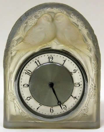 Rene Lalique Clock Deux Colombes