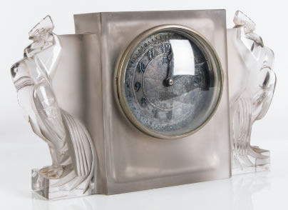 Rene Lalique Pendule Deux Coqs