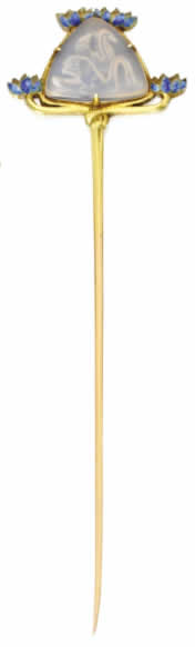 Rene Lalique Deux Cygnes Stickpin