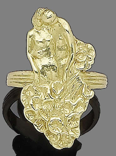 Rene Lalique Deux Figurines Et Ambrosie Ring