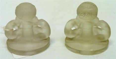 Rene Lalique Menu Card Holder Deux Figurines