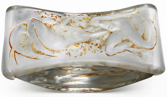 Rene Lalique Ink Blotter Deux Sirenes Couchees Face A Face