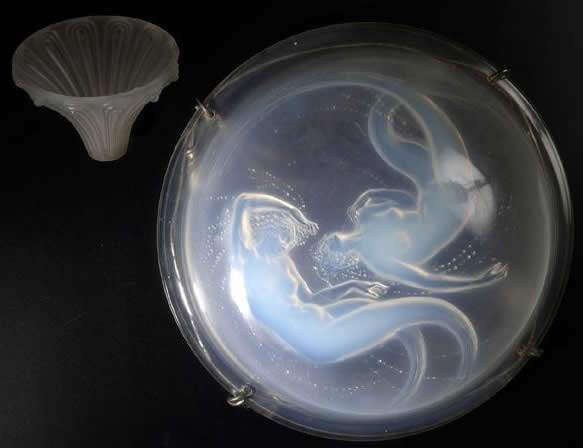 Rene Lalique Light Fixture Deux Sirenes