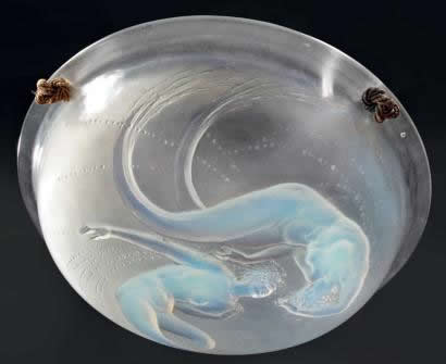 Rene Lalique Light Fixture Deux Sirenes