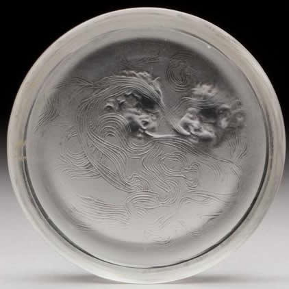 Rene Lalique Ashtray Deux Zephyrs