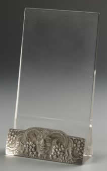 Rene Lalique Menu Holder Faune
