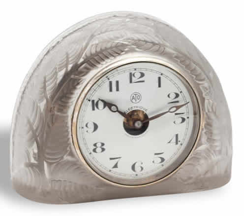 Rene Lalique Clock Feuilles