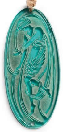Rene Lalique Pendant Figurine Drapee