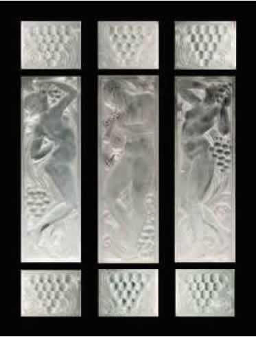 Rene Lalique Figurines Et Raisins Panel