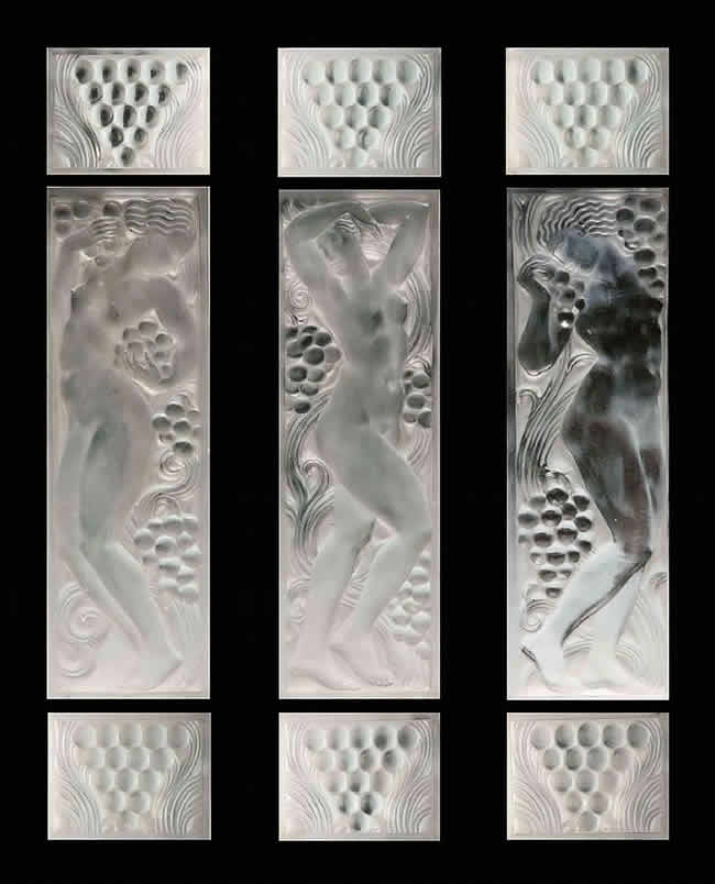 Rene Lalique Figurine Et Raisins Bras Leves Panel
