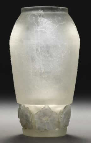 Rene Lalique Frise Pensees Ajournees Cire Perdue Vase