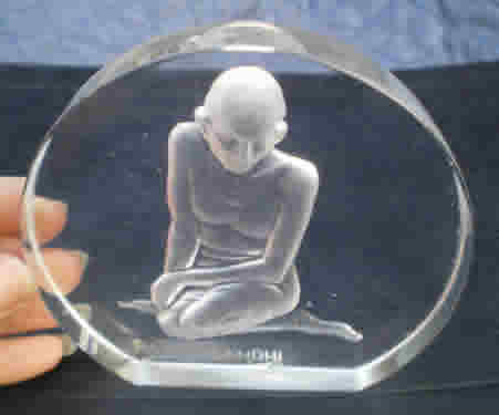 Rene Lalique Paperweight Gandhi