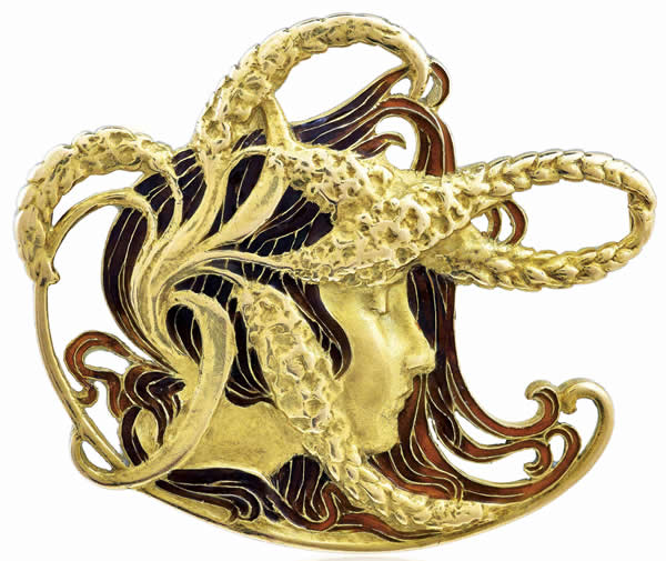 Rene Lalique Golden Wheat Brooch