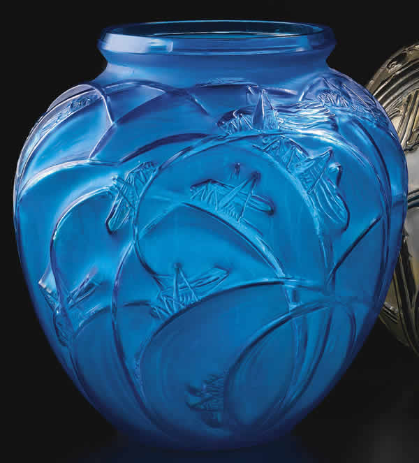 Rene Lalique Vase Grasshopper