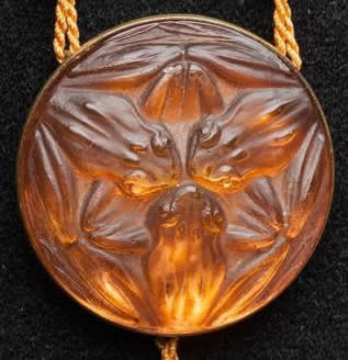 Rene Lalique Brooch Grenouilles