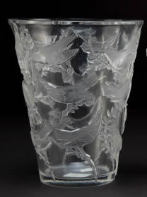 Rene Lalique Vase Grives
