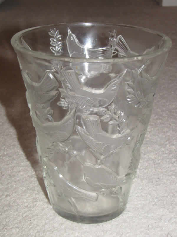 Rene Lalique Vase Grives