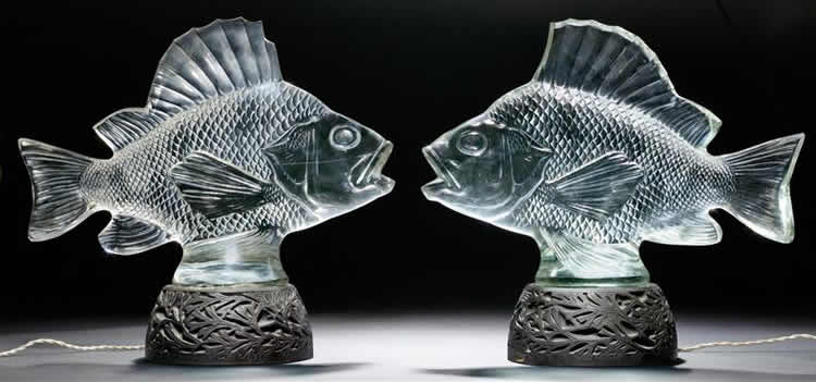 Rene Lalique Decoration Gros Poisson Algues