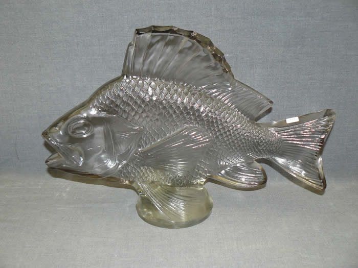 Rene Lalique Gros Poisson Algues Motif Decoratif