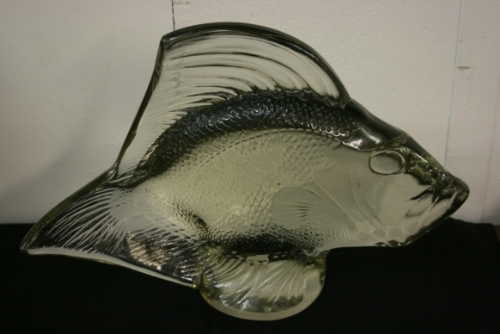 Rene Lalique Gros Poisson Vagues Decoration