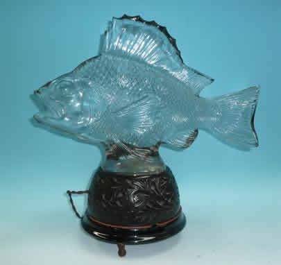 Rene Lalique Lamp Gros Poissons Algues