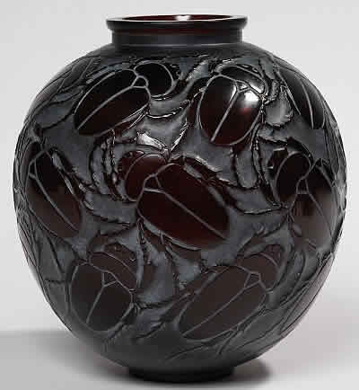 Rene Lalique Vase Gros Scarabees