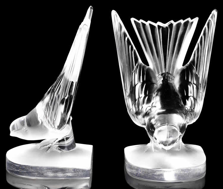 Rene Lalique Hirondelle-B Bookend