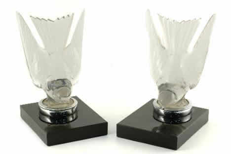 Rene Lalique Hirondelle Bookend