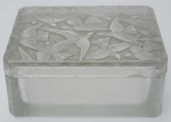 Rene Lalique Cigarette Box Hirondelles
