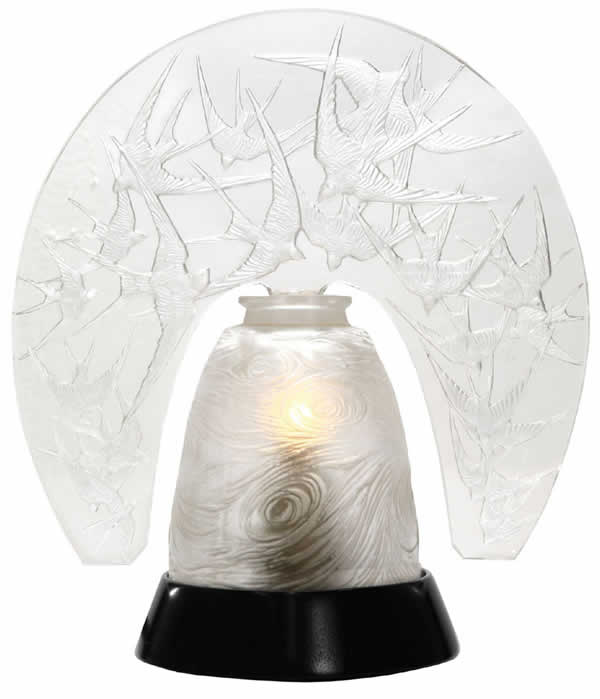 Rene Lalique Hirondelles Lamp