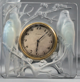 Rene Lalique Pendulette Inseparables