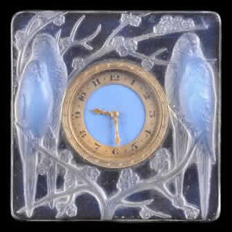 Rene Lalique Clock Inseparables