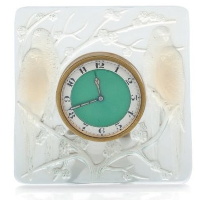 Rene Lalique Clock Inseperables
